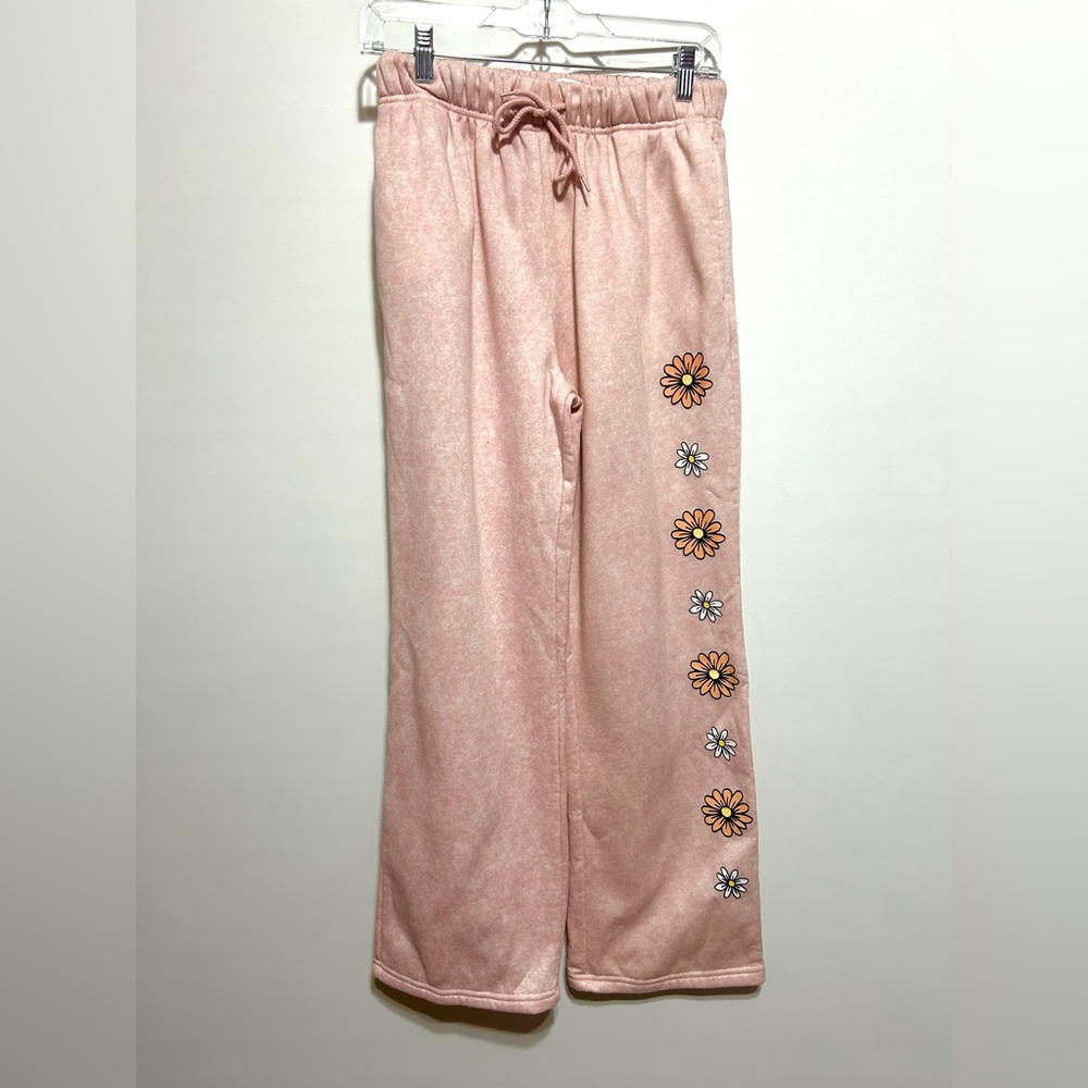 Celebrity Pink Blush Pink color Floral Joggers